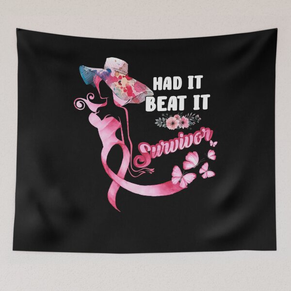 Artikelvorschau, Had It Beat It Survivor Pink Ribbon Breast Cancer Awareness entworfen und verkauft von BaseStore.