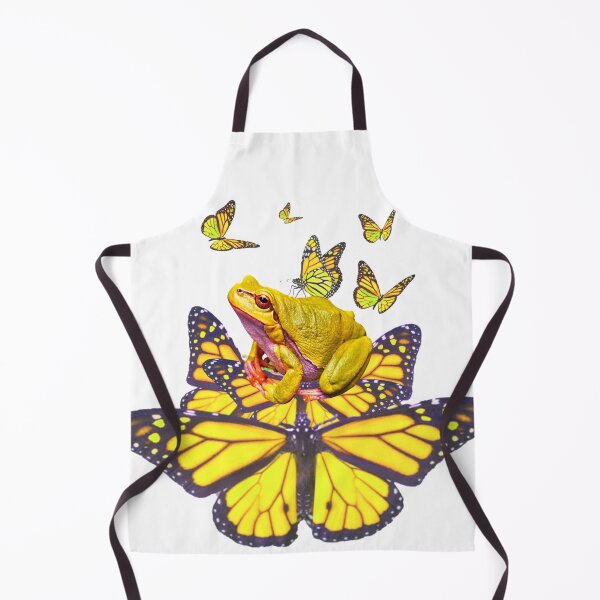 Item preview, DECORATIVE ABSTRACT GOLDEN FROG & YELLOW BUTTERFLIES designed and sold by sharlesart.