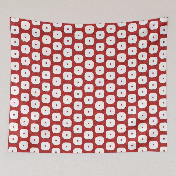 Item preview, Polka Dots Orange and White Rings on Soft Textured Pattern designed and sold by vortexatelier.