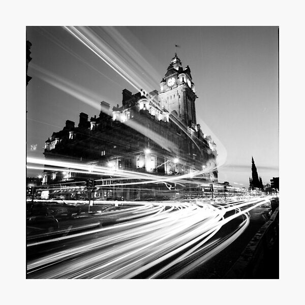 Edinburgh, Scotland, Long exposure Black and White Photo Photographic Print