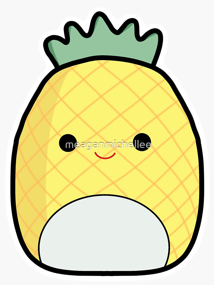 "Maui the Pineapple Squishmallow " Sticker for Sale by meaganmichellee Redbubble