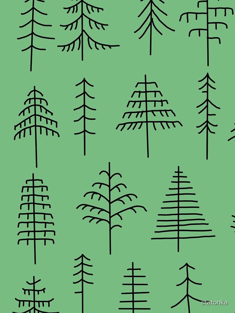 Thumbnail 4 of 4, iPhone Case, Tree Outlines designed and sold by statonka.