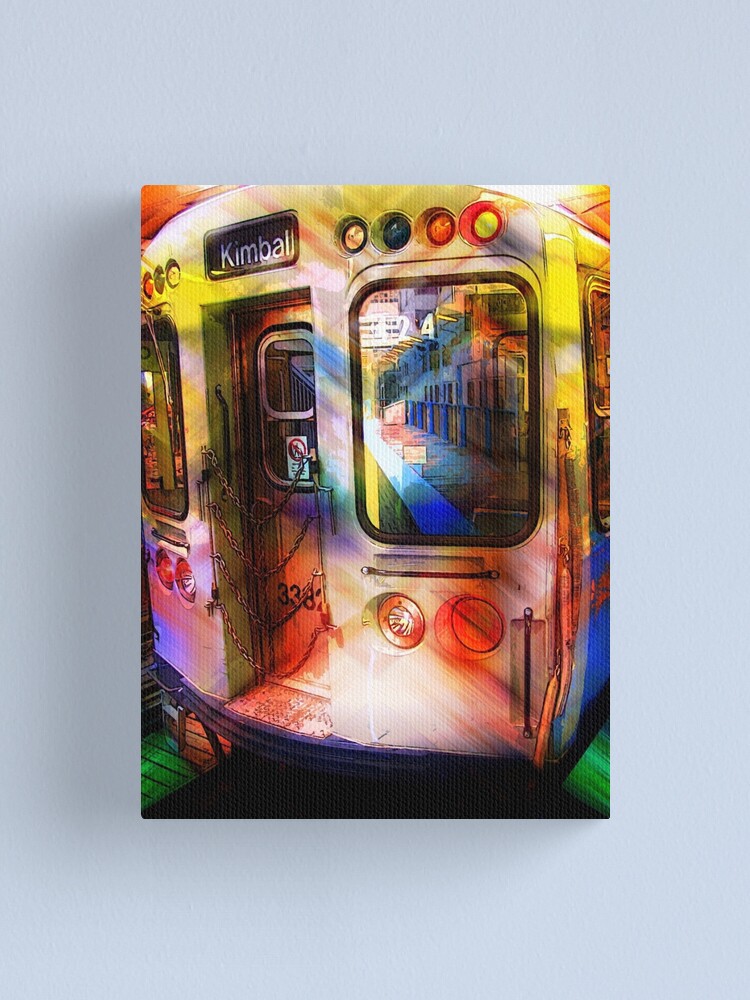 Kimball Train Brown Line Chicago Canvas Print By Doodlematz Redbubble