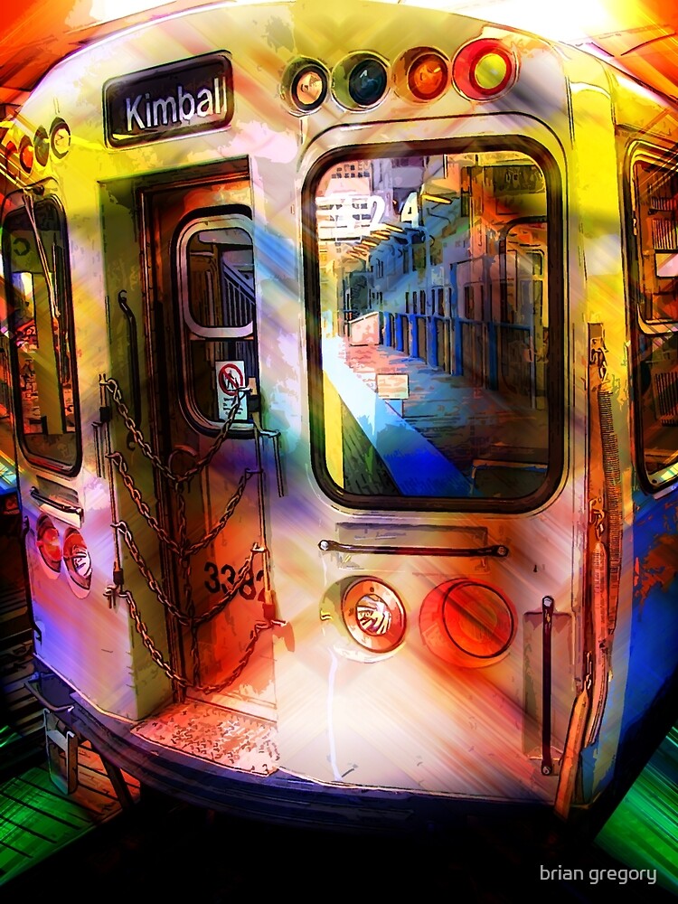 Kimball Train Brown Line Chicago Canvas Print By Doodlematz Redbubble