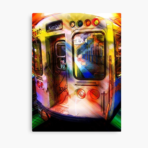 Kimball Train Brown Line Chicago Canvas Print By Doodlematz Redbubble