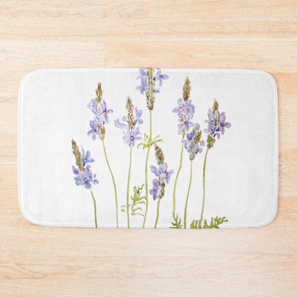 Item preview, hand painted purple fernleaf lavender watercolor designed and sold by ColorandColor.