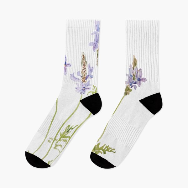 Item preview, hand painted purple fernleaf lavender watercolor designed and sold by ColorandColor.