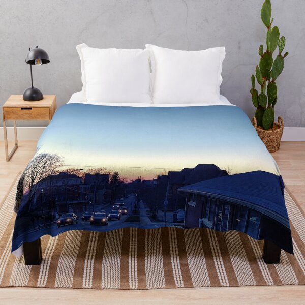 Item preview, Sunset Over South Street In Downtown Lafayette, Indiana USA designed and sold by Mothe3rd.