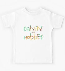 Calvin und Hobbes Schriftart Kinder T-Shirt