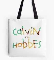 calvin and hobbes font Tote Bag