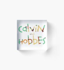 calvin and hobbes font Acrylic Block