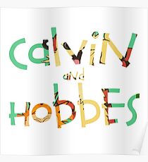 Calvin und Hobbes Schriftart Poster