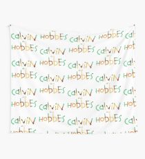 calvin and hobbes font Wall Tapestry