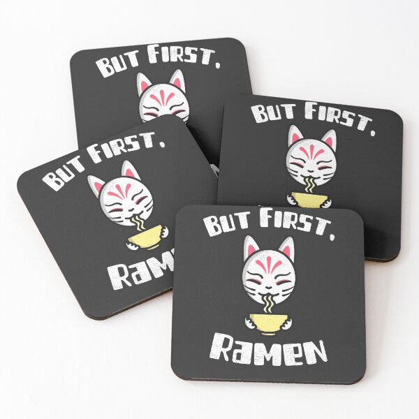 Item preview, But First Ramen Kitsune Mask Kawaii Anime Otaku Japanese Ramen Noodles designed and sold by EricJP.