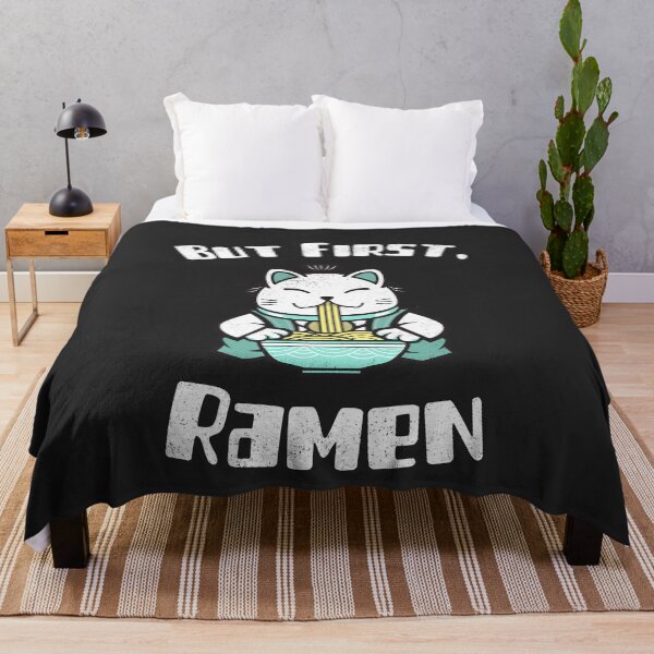 Item preview, But First Ramen Samurai Cat Kawaii Anime Otaku Japanese Ramen Noodles designed and sold by EricJP.