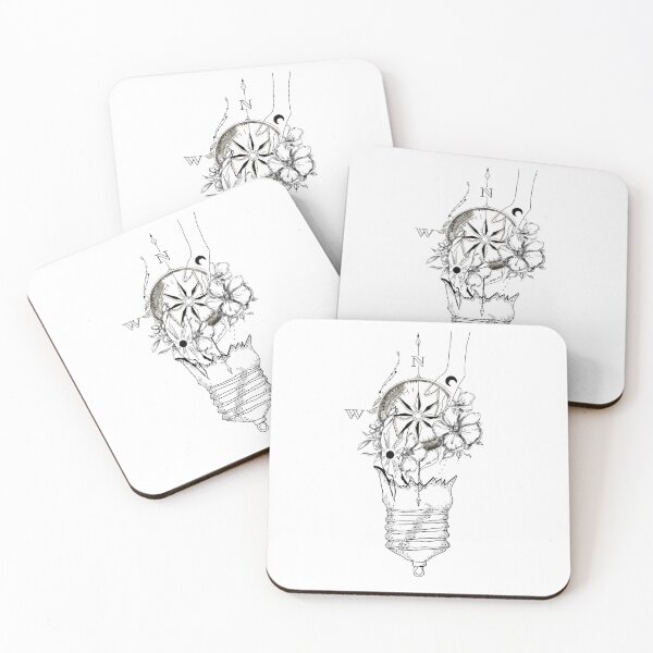 Item preview, Compass Sun and Moon Floral Adventurer Artsy Design designed and sold by the-cold-dots.
