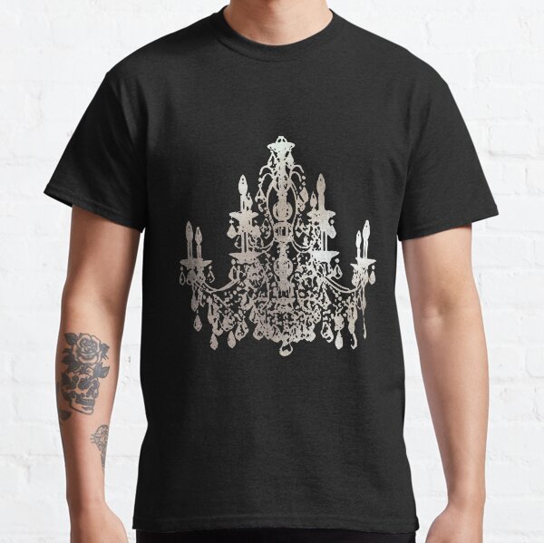 Crystal Chandelier, Faux Silver Classic T-Shirt