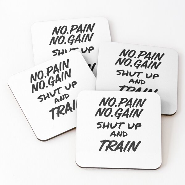 Item preview, No Pain, No Gain, Shut up and Train Funny Exercise Fitness Design designed and sold by CreatedForYou.