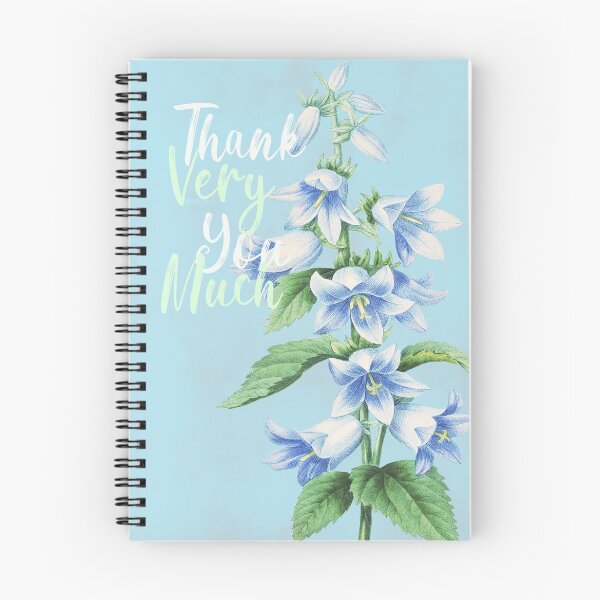 Item preview, Vintage Grateful Bellflowers, Thankful Message designed and sold by JoyforU.
