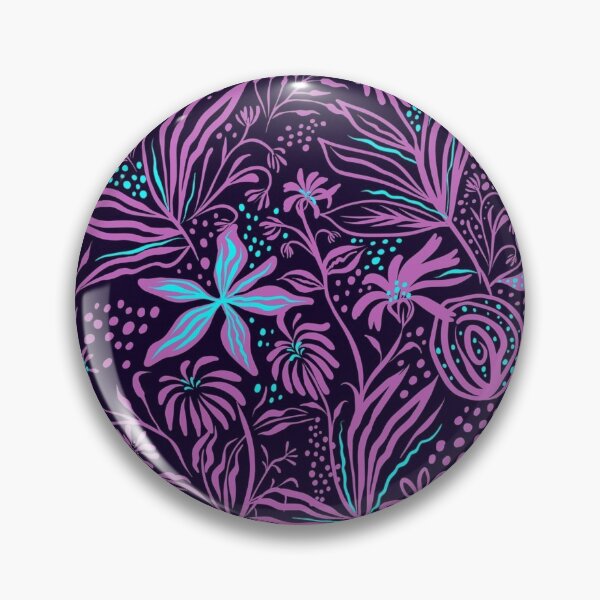 Item preview, A Night Flowered in Purple Floral Pattern designed and sold by The Masked Designer.