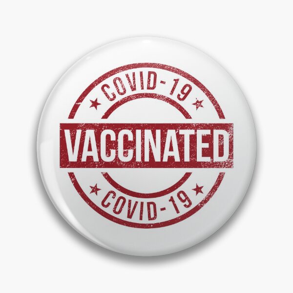 Item preview, Vaccinated Stamp Covid-19 Vaccine Red Rubber Stamp designed and sold by poopfactory.