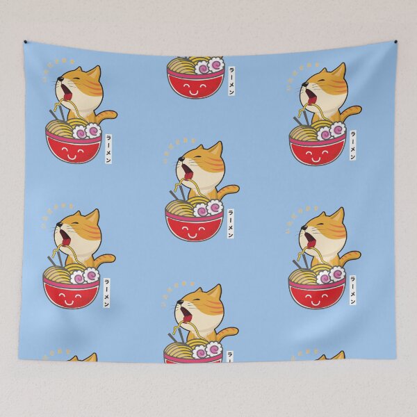 Item preview, Cat vs Ramen animation cute cat kawaii designed and sold by koonam.