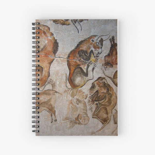 Altamira Bisons. Altamira cave paintings #AltamiraBisons #Altamira #CavePaintings #Bisons #CaveofAltamira  Spiral Notebook