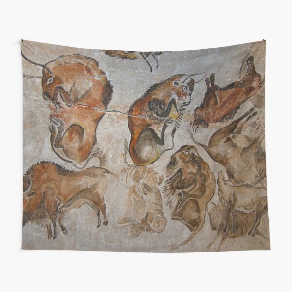 Altamira Bisons. Altamira cave paintings #AltamiraBisons #Altamira #CavePaintings #Bisons #CaveofAltamira  Tapestry