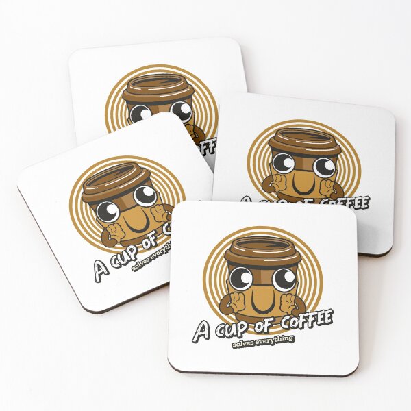 Item preview, A cup of coffee solves everything  designed and sold by Socool101.