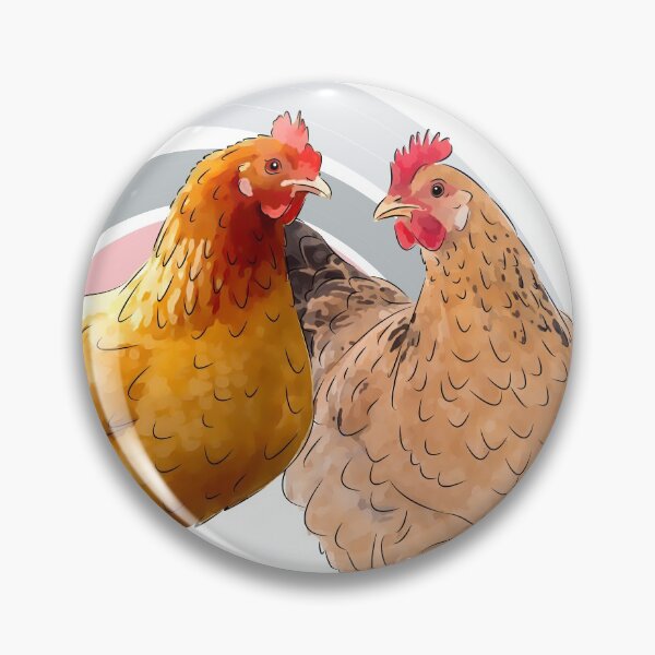 Item preview, The Henchanting Hens. Two lovely hens, natural and soft color tones, for the chicken moms and dads out there. designed and sold by Orianah.