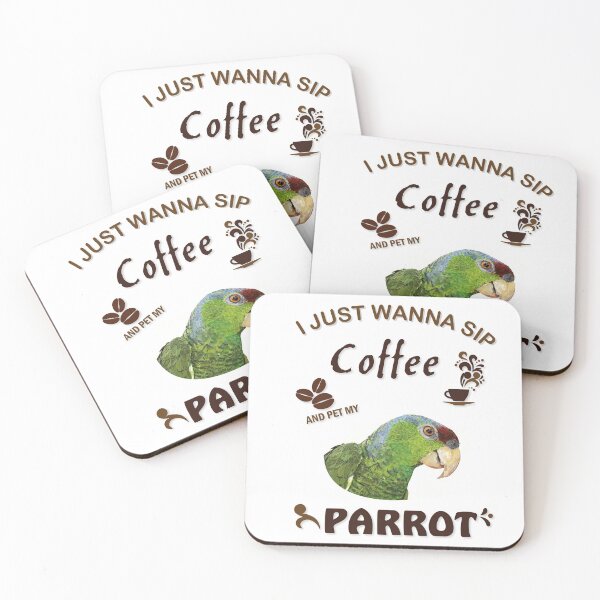 Item preview, i just wanna sip coffee and pet my parrot designed and sold by obscurite.