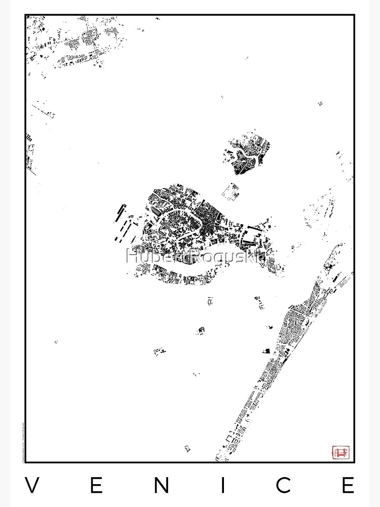 Venice Map Schwarzplan Only Buildings Urban Plan by HubertRoguski