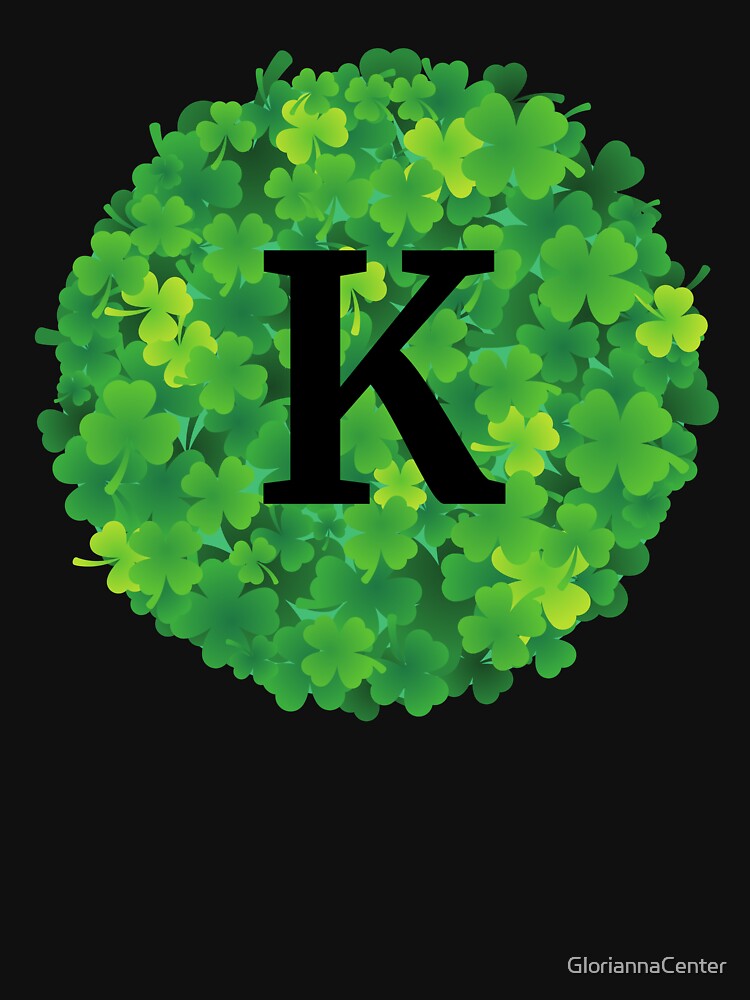 K initial on shamrocks by GloriannaCenter