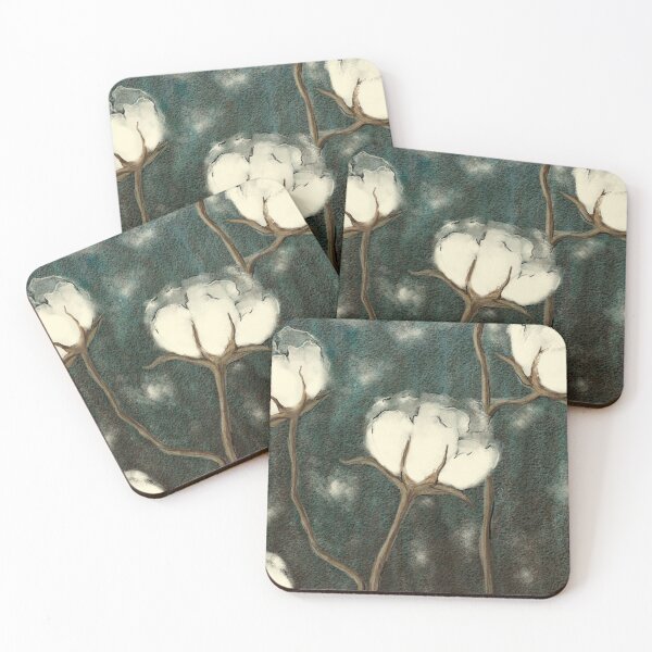 Item preview, Cotton flowers sepia designed and sold by R. Leon | Aurora & Douglas.