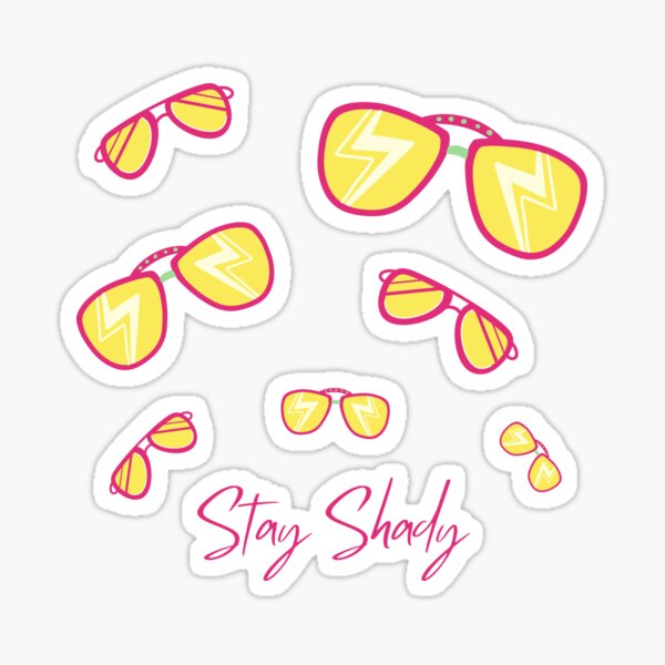 Item preview, Stay Shady Sunglasses Pink & Yellow Pattern designed and sold by zenygirl.