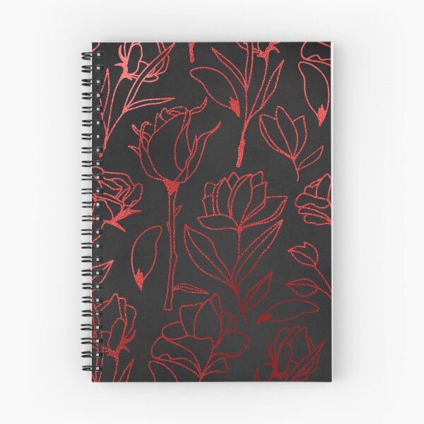 Item preview, Red and Black Flower Goth pattern designed and sold by WOW TeesAndThings.