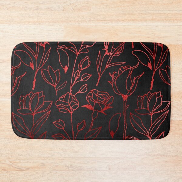 Item preview, Red and Black Flower Goth pattern designed and sold by WOW TeesAndThings.