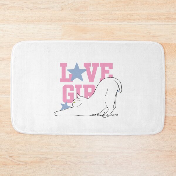 Item preview, lettering and white cats design print.  designed and sold by dadamda.