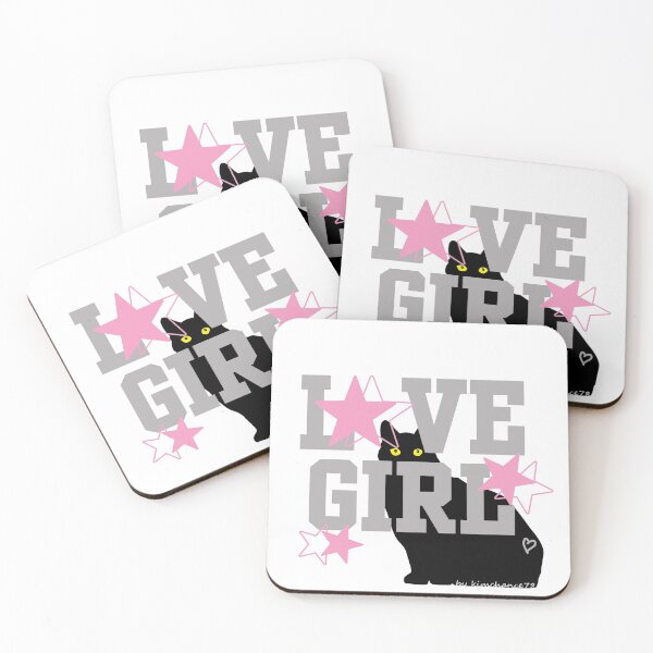 Item preview, lettering and black cats design print.  designed and sold by dadamda.