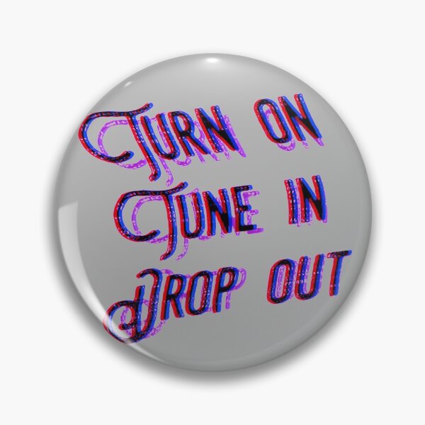 Item preview, Turn On, Tune In, Drop Out (trippy on grey) designed and sold by DotorEaon.