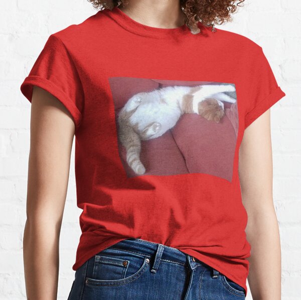 Rippley Ginger Spice & Soft White Male Cat called Zimbabar Classic T-Shirt