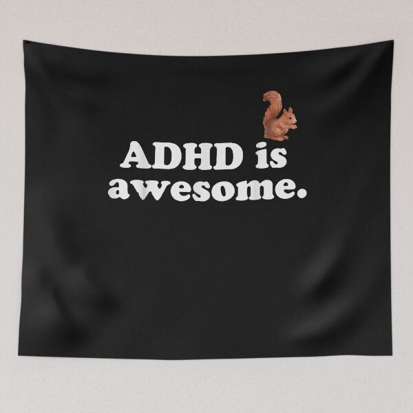 Item preview, ADHD is Awesome Squirrel T-Shirt designed and sold by Lukifo-Mission.