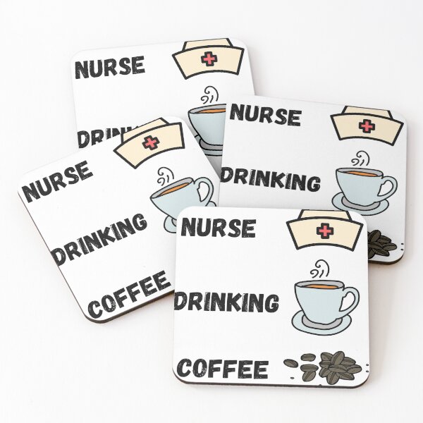 Item preview, nurse drinking coffee designed and sold by Zaibo.