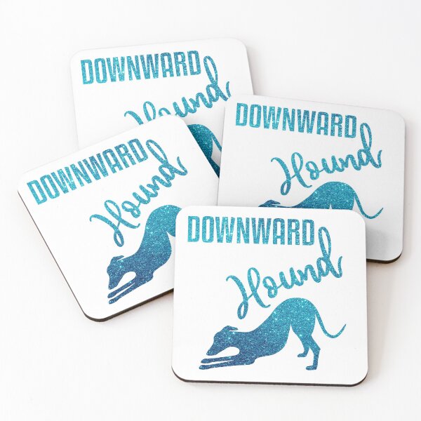 Item preview, Aqua Downward Hound Greyhound Yoga Pose designed and sold by GreytGraphicals.