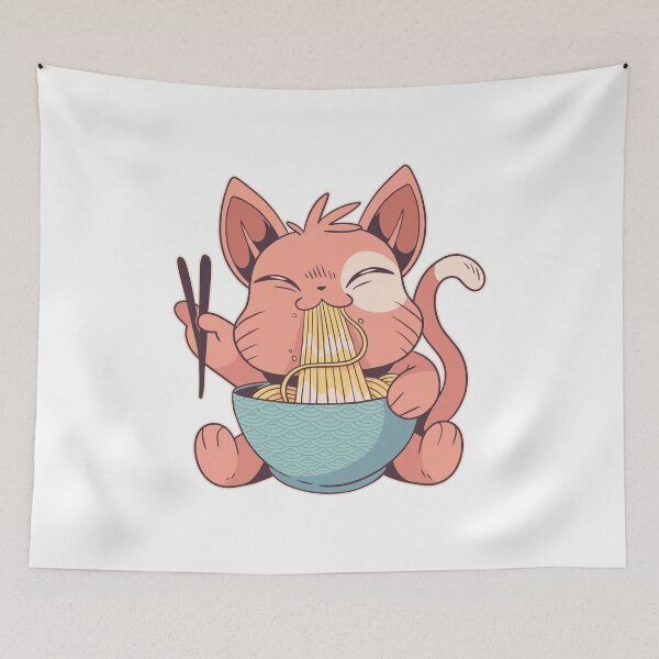 Item preview, Lindo gato comiendo ramen designed and sold by teez4dayz.
