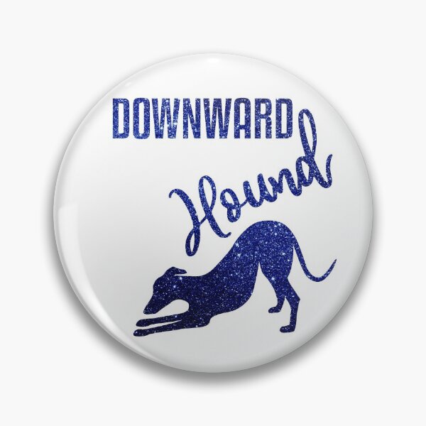 Item preview, Blue Downward Hound Greyhound Yoga Pose designed and sold by GreytGraphicals.
