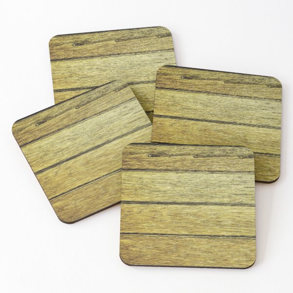 Item preview, Yellow rustic wood weathered stripes horizontal pop of colour designed and sold by chihuahuashower.