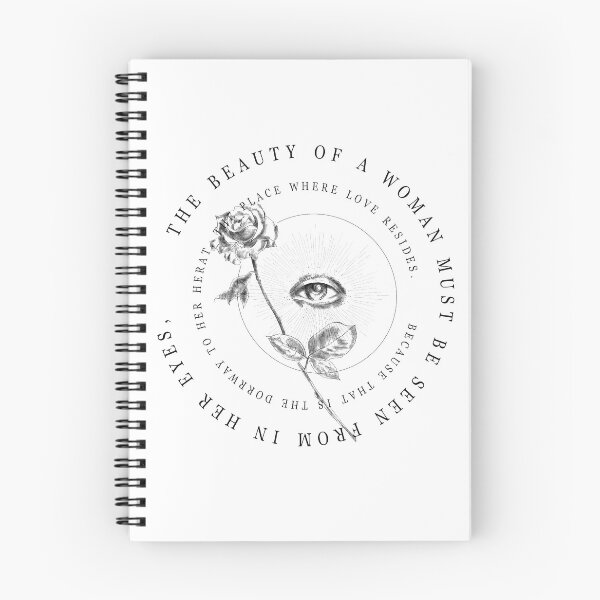 Item preview, Eye and rose with quote of beauty from Audrey Hepburn designed and sold by the-cold-dots.