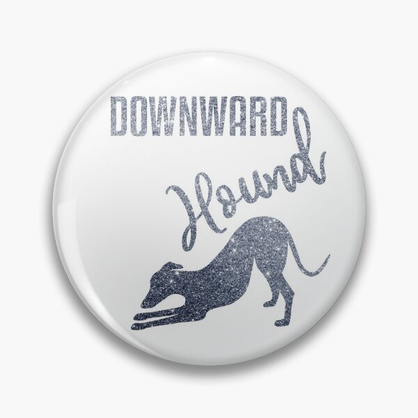 Item preview, Silver Grey Downward Hound Greyhound Yoga Pose designed and sold by GreytGraphicals.