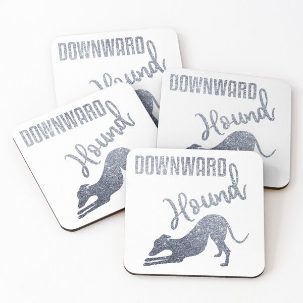 Item preview, Silver Grey Downward Hound Greyhound Yoga Pose designed and sold by GreytGraphicals.